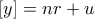 [y]=nr+u