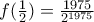 f(\frac{1}{2})=\frac{1975}{2^{1975}}