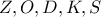 Z,O,D,K,S