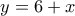 y=6+x