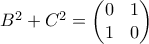 B^2 + C^2 = \begin{pmatrix} 0 & 1 \\ 1 & 0\end{pmatrix}