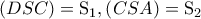 \left ( DSC \right )=\textrm{S}_{1},\left ( CSA \right )=\textrm{S}_{2}