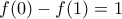 f(0)-f(1)=1