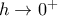 h\to 0^{+}