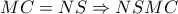 MC=NS\Rightarrow NSMC