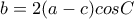 b=2(a-c)cosC