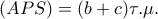 (APS)=(b+c) \tau .\mu . (APS)=(b+c) \tau .\mu .