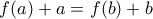 f(a)+a=f(b)+b