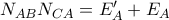 N_{AB}N_{CA} = E_A' + E_A