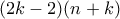 (2k-2)(n+k)