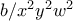 b/x^2y^2w^2