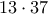 13\cdot 37