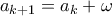 a_{k+1}=a_{k}+\omega
