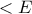 \displaystyle{<E}