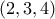 (2,3,4)