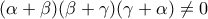 (\alpha +\beta )(\beta +\gamma )(\gamma +\alpha )\neq 0