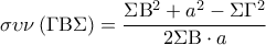 \displaystyle \sigma \upsilon \nu \left( {\Gamma {\rm B}\Sigma } \right) = \frac{{\Sigma {{\rm B}^2} + {a^2} - \Sigma {\Gamma ^2}}}{{2\Sigma {\rm B} \cdot a}}