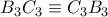 {{B}_{3}}{{C}_{3}}\equiv {{C}_{3}}{{B}_{3}}