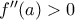 f''(a)>0