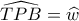 \widehat{TPB}=\widehat{w}