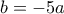 b=-5a