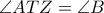 \angle ATZ=\angle B