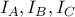 I_A, I_B, I_C