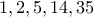 1,2,5,14,35