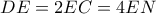 DE=2EC=4EN