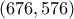 ( 676 , 576 )