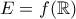 E=f(\mathbb R)