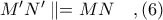 M'N'\parallel = MN\ \ \ ,(6)