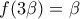 f(3\beta)=\beta