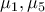 \mu_1, \mu_5