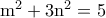 \rm m^2+3n^2=5