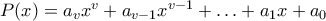 P(x)=a_vx^v+a_{v-1}x^{v-1}+ \ldots + a_1x+a_0