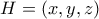 H=(x,y,z)
