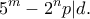 \displaystyle{{5^m} - {2^n}p|d.}