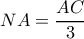 NA=\dfrac{AC}{3}