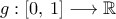 g: [0,\,1]\longrightarrow \mathbb R