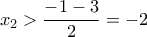 \displaystyle x_2>\frac {-1-3} {2}=-2