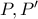 P, P^\prime P, P^\prime