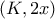 (K,2x)