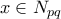 x\in N_{pq}