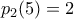 p_2(5) = 2