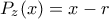 P_z(x) = x-r