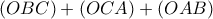 (OBC)+(OCA)+(OAB)