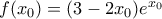 f(x_0) = (3 - 2x_0)e^{x_0}
