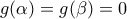 g(\alpha)=g(\beta)=0