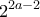 \displaystyle{2^{2a-2}} \displaystyle{2^{2a-2}}